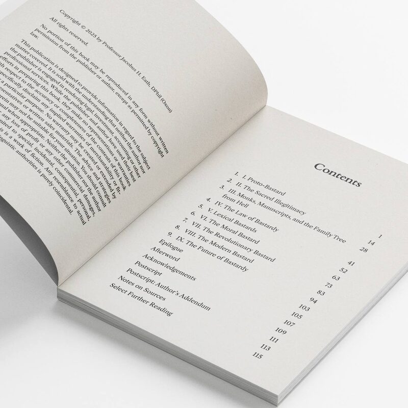 Interior of an Odyssey of a Word book lying open to show a real chapter contents page