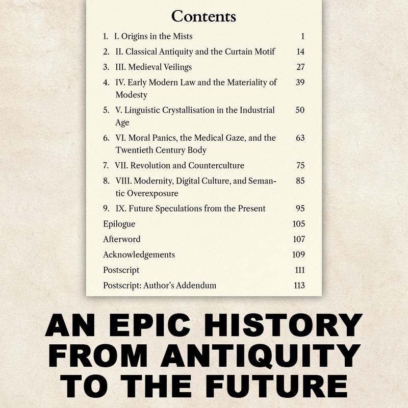 Contents page from BEEF CURTAINS The Odyssey of a Word