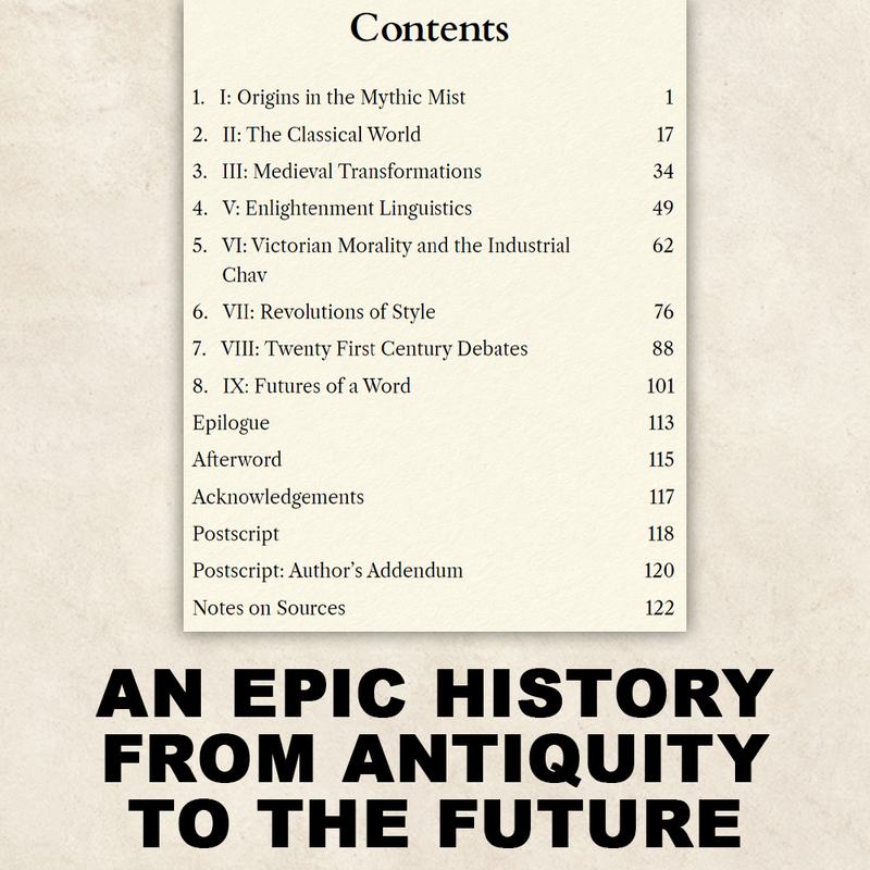 Contents page from CHAV The Odyssey of a Word