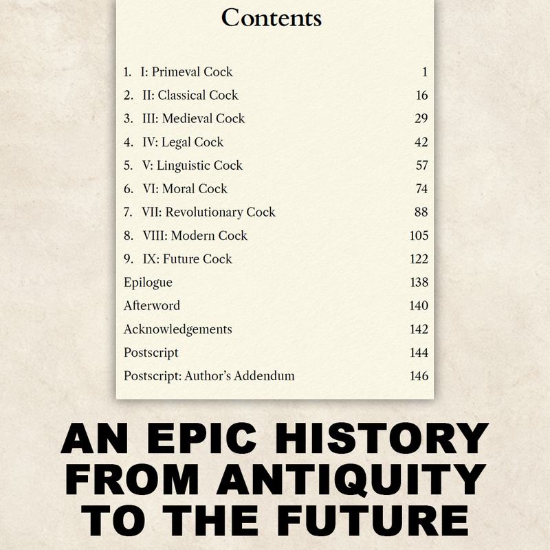 Contents page from COCK The Odyssey of a Word