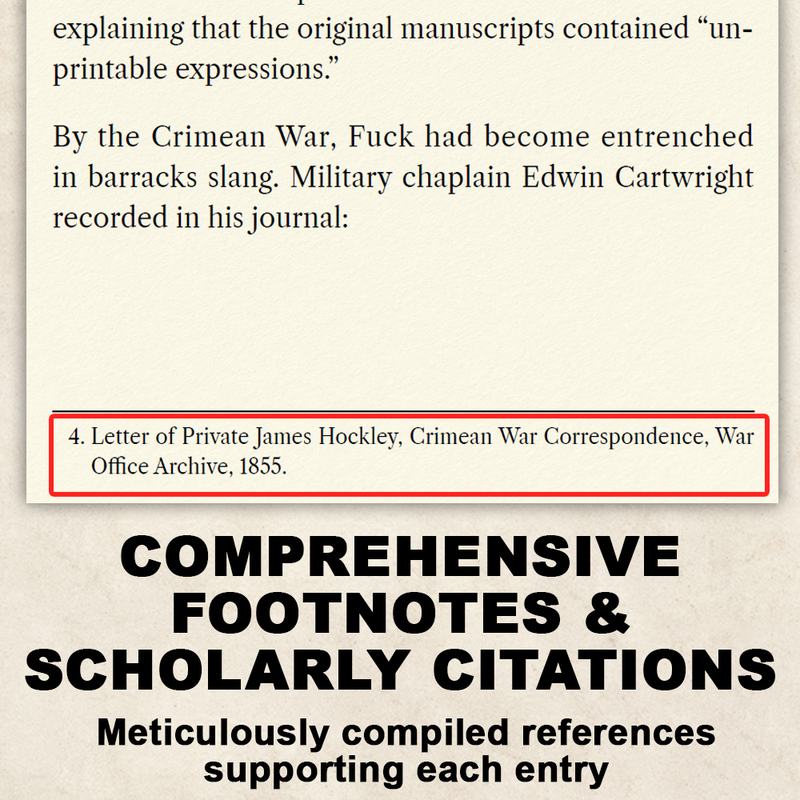 Footnotes page from FUCK The Odyssey of a Word