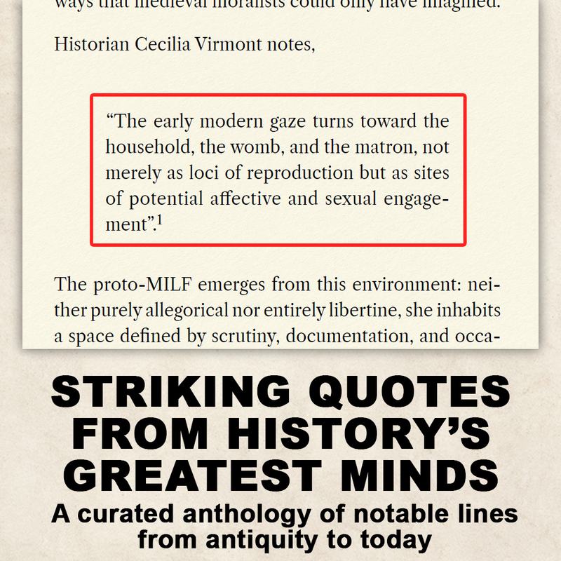 Quotations page from MILF The Odyssey of a Word