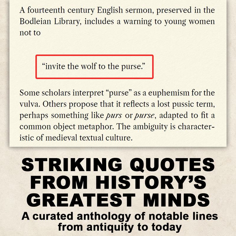 Quotations page from PUSSY The Odyssey of a Word