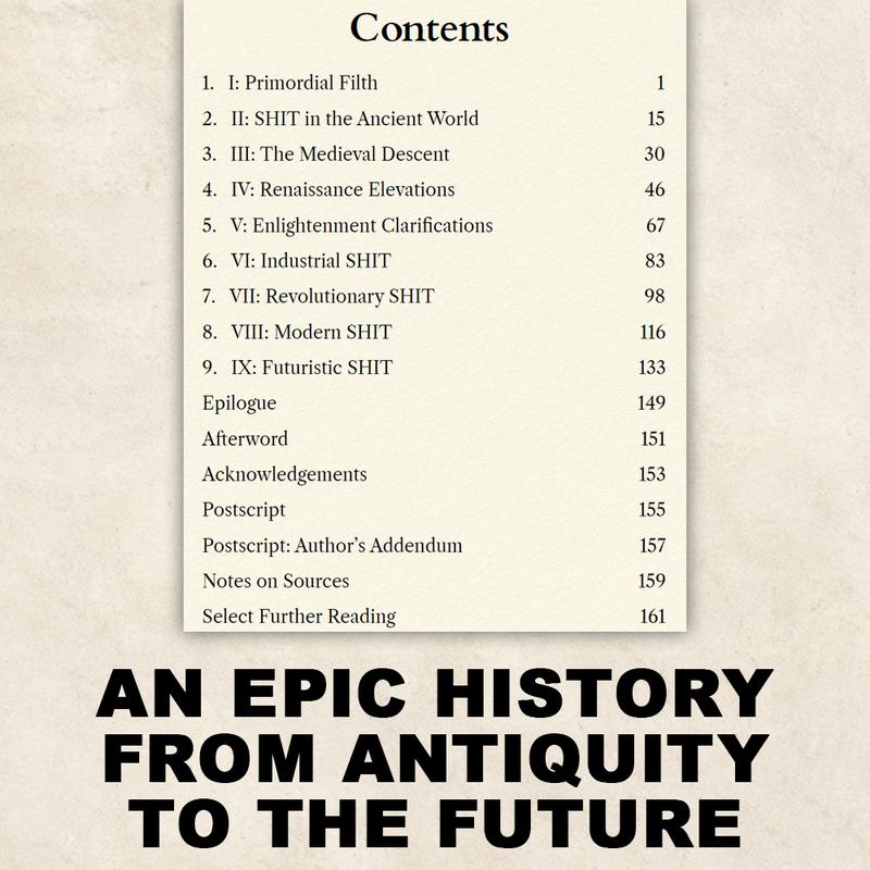Contents page from SHIT The Odyssey of a Word