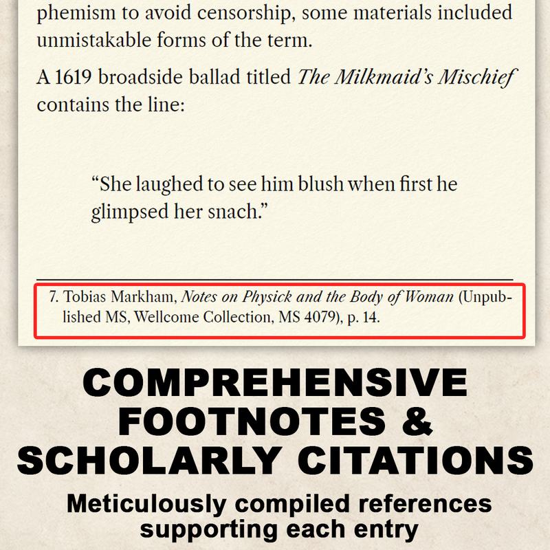 Footnotes page from SNATCH The Odyssey of a Word