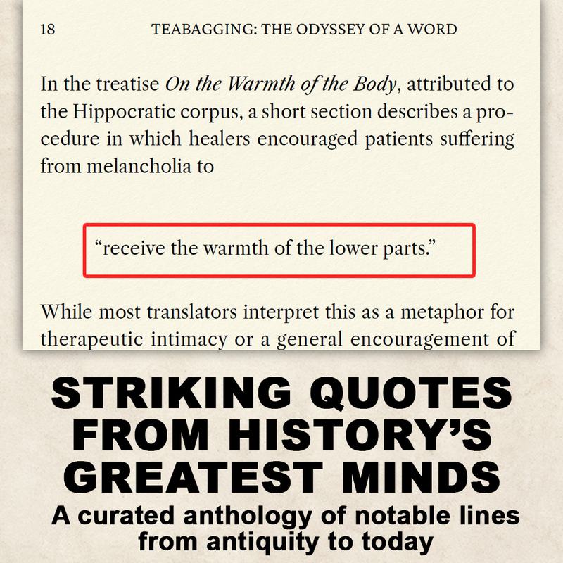 Quotations page from TEABAGGING The Odyssey of a Word